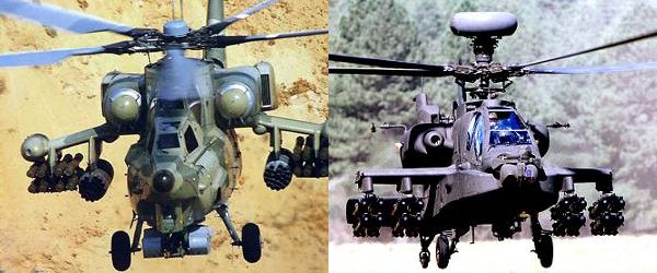 Сравнение компановки Ми-28 и вертолёта «Апач»