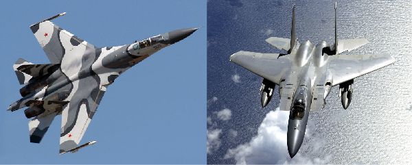 Су-27 и F-15