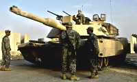 Танк М1А1 с TUSK1. 1-ый взвод, Компания Дельта, 2-ой бронетанковый Батальон, 69-ый броетанковый полк.  Багдад. Ирак. 07.12.2007.
