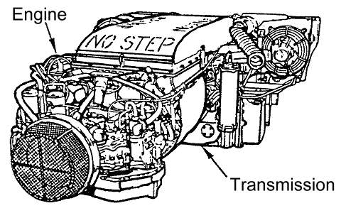 Двигатель AGT-1500 в едином блоке с трансмиссией Х-1100-3В.